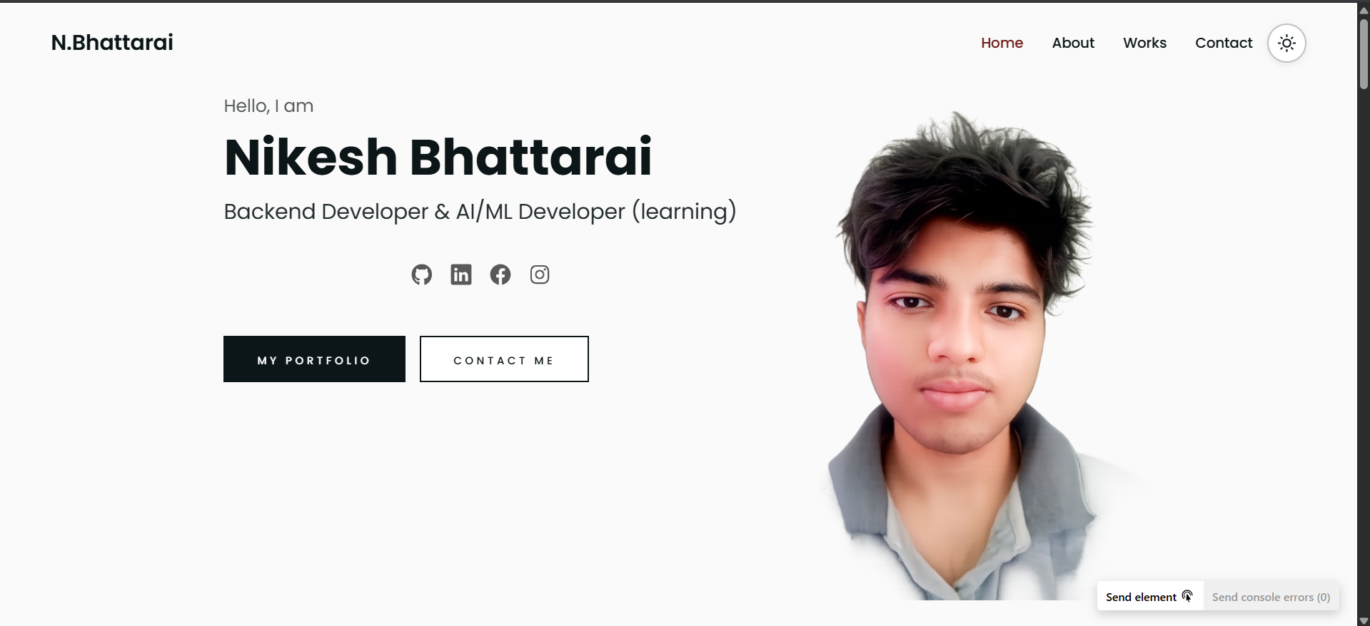 Personal Portfolio screenshot